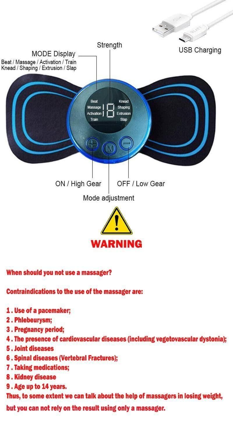 Mini Electric Massager with 8 Modes & 19 Strength Levels