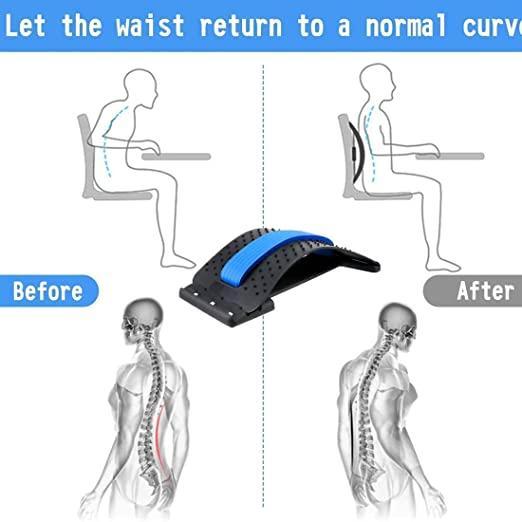 Multi-Level Back Stretcher & Posture Corrector – Back Pain Relief (Blue)