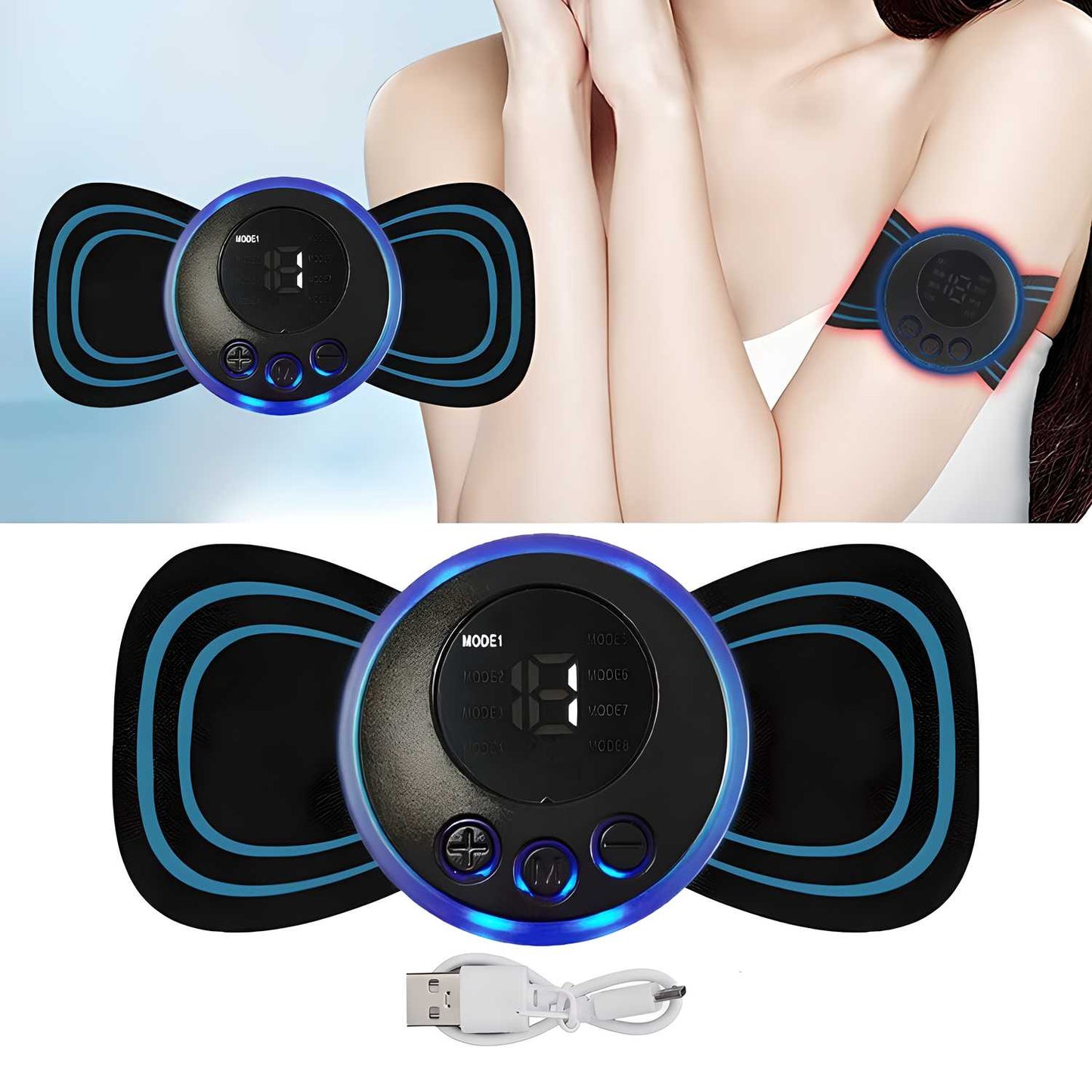 Mini Electric Massager with 8 Modes & 19 Strength Levels