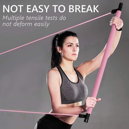 FirstFit Premium Pilates Stick Fitness Bar – Full Body Workout Essential